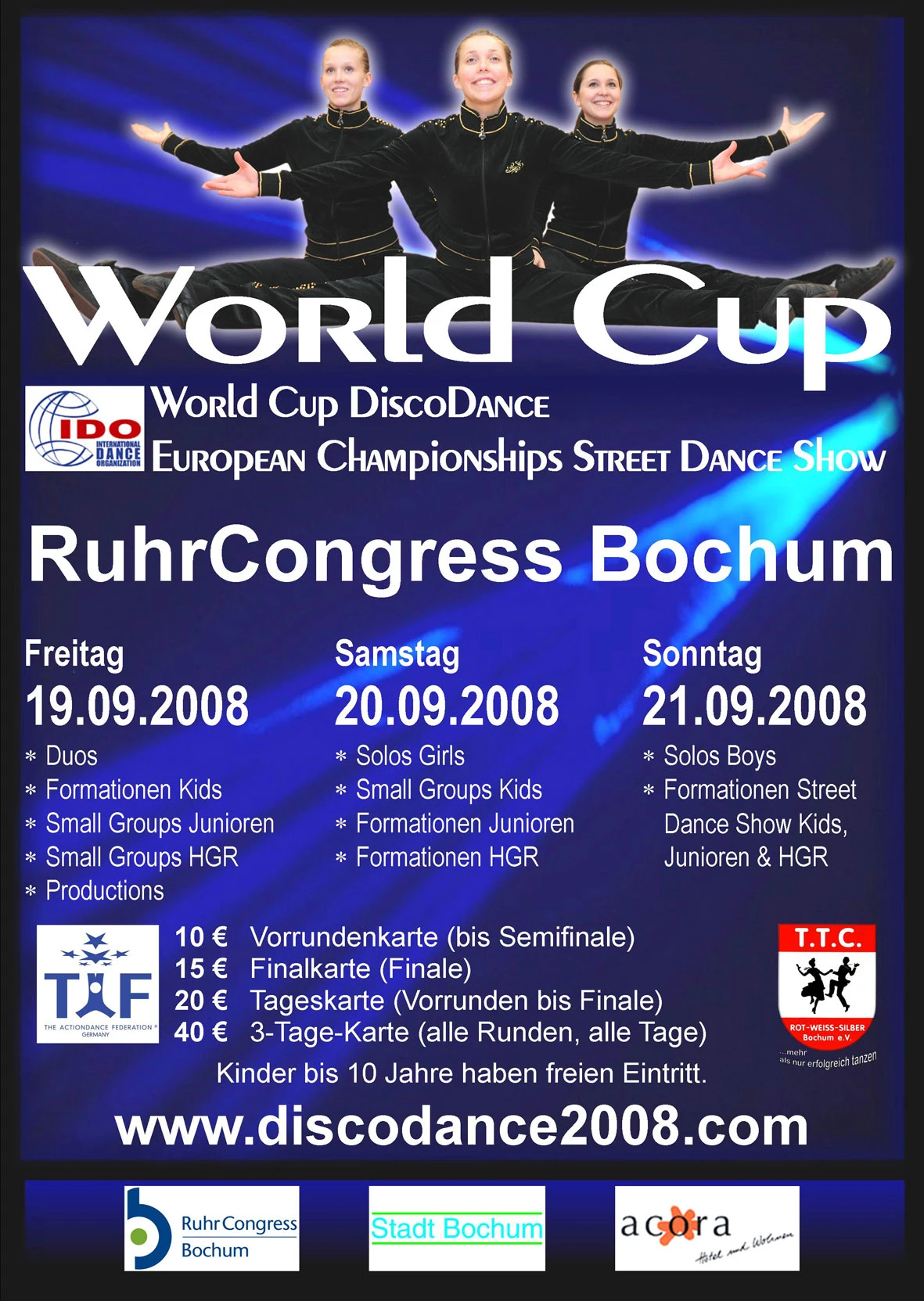 Plakat zum Tanz-Worldcup