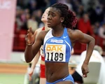 Sprinterin Yasmin Kwado in Aktion