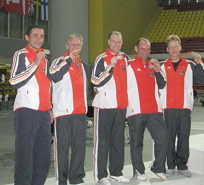 Fechten Seniorennationalteam auf dem Siegerpodest