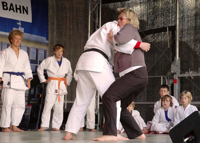 Gaby Schäfer beim Judokampf