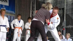 Gaby Schäfer beim Judokampf