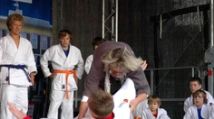 Gaby Schäfer beim Judokampf
