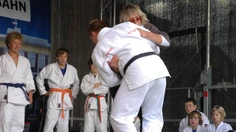 Gaby Schäfer beim Judokampf