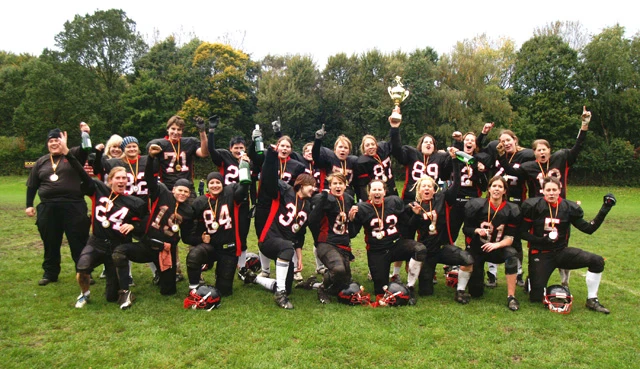 American Footballerinnen im Meisterjubel