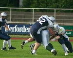 American Footballer im Kampf ums Ei.