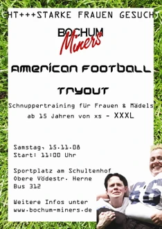Plakat fürs Schnuppertraining