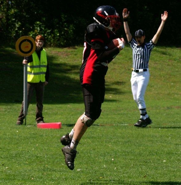 Marie Neubert bei ihrem ersten Touchdown.