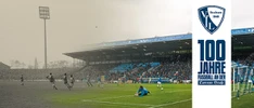 Fotomontage Ruhrstadion einst und heute