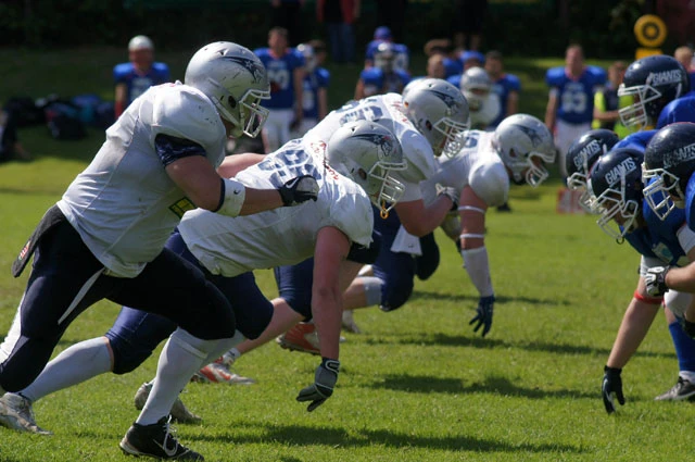Defense-Reihe der Bochum Cadets