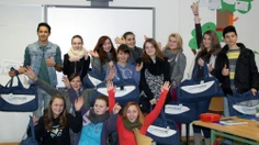 Überreichung Sporttaschen an Droste-Hülshoff Schule
