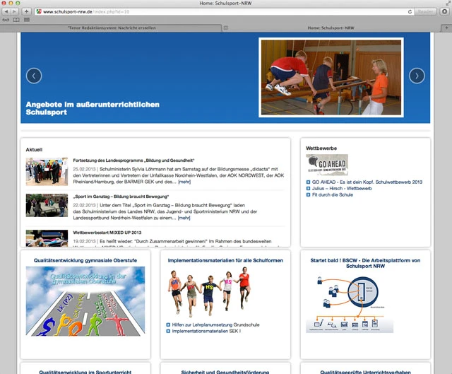 Homepage Schulsport NRW