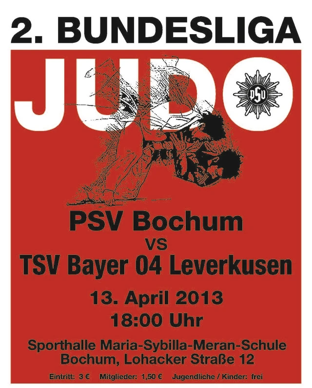 Plakat für Judowettkampf