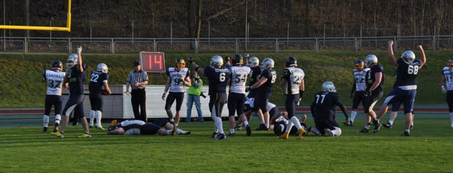 Der erste Touchdown für Dominik Dross im Dress der Cadets.
