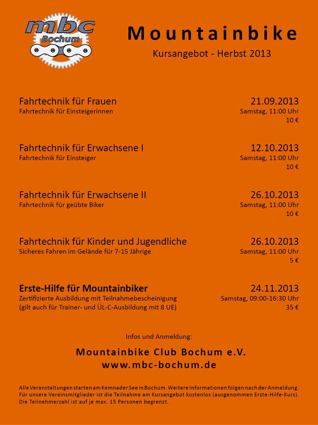 MBC Bochum Kurse