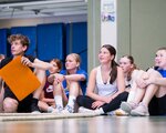 Jugendliche Sporthalle