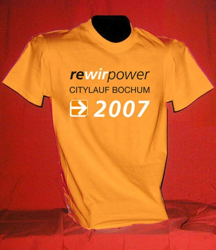 Orangenes Citylaufshirt