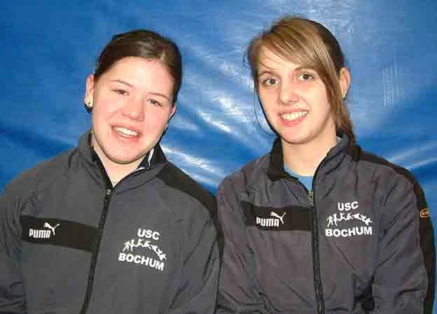Annika Sperling und Eva Lange im USC-Dress.